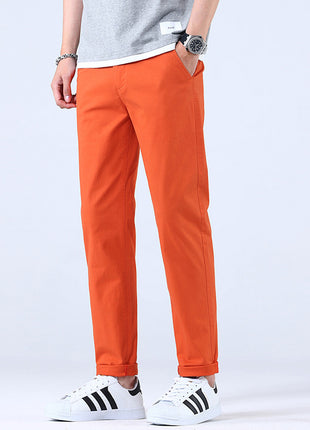 Slim Fit Straight Trend Men's Stretch Trousers