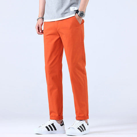 Slim Fit Straight Trend Men's Stretch Trousers