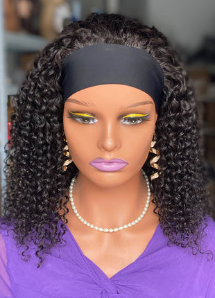 200 Curly Headbandwig Human Hair Wigs