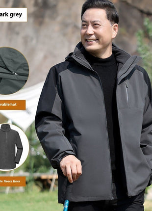 Men's Assault Jacket Fleece-lined Detachable Three-in-one Coat