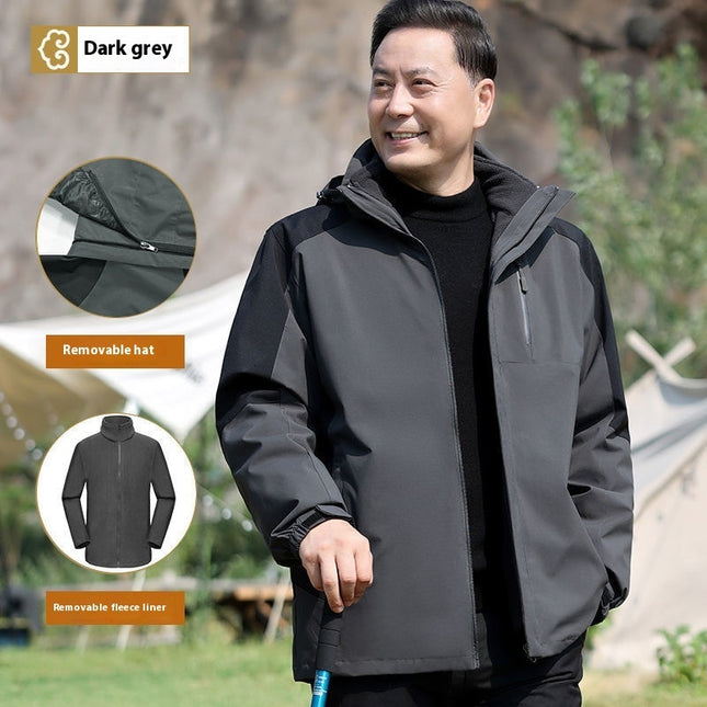 Men's Assault Jacket Fleece-lined Detachable Three-in-one Coat