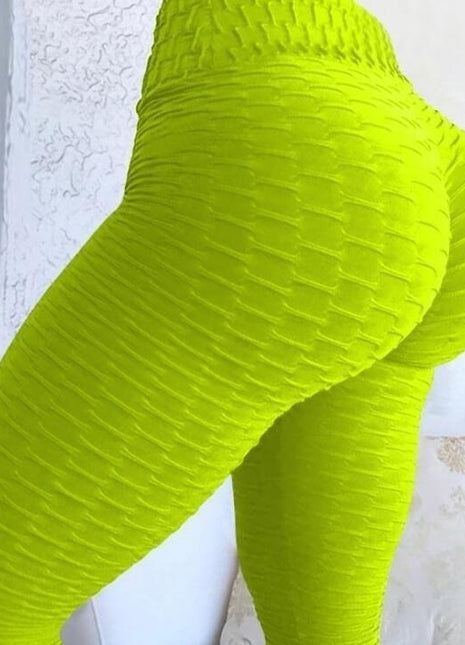 Schweißableitende, hochelastische Yoga-Leggings mit schmaler Passform und Hüftheben