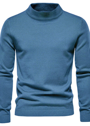 Mid-collar Slim Fit Men's Sweater Men's Multi-color