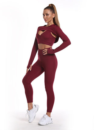 New Yoga Clothes Women's Tops Nude Butt Lift Pants Fitness Suits