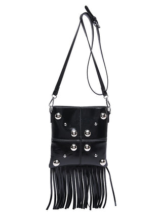 Studded Shoulder Tassel Trendy Crossbody Bag