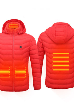 New Heated Jacket Coat USB Electric Jacket Cotton Coat Heater Thermal Clothing Heating Vest Men's Clothes Winter