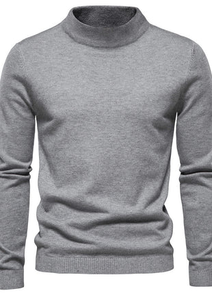 Mid-collar Slim Fit Men's Sweater Men's Multi-color