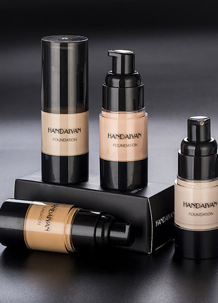 HANDAIYAN Full Cover Foundation Waterproof Moisturizer fond de teint couvrant Face Liquid Foundation Base Makeup for Dark Skin