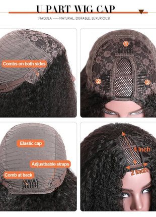 U-Shaped Headgear Wig – Real Natural Hair, Smooth & Stylish