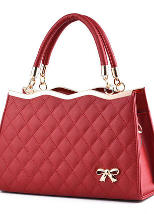 Crossbody shoulder bag with bow