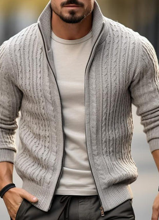 Verdickter, lässiger Pullover mit Stehkragen für Herren