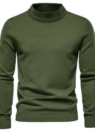 Mid-collar Slim Fit Men's Sweater Men's Multi-color