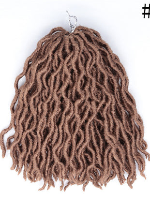 African Long Curly Hair 12inch Chemical Fiber Dirty Braid