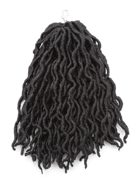 African Long Curly Hair 12inch Chemical Fiber Dirty Braid