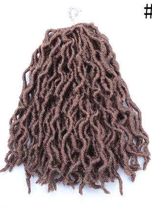 African Long Curly Hair 12inch Chemical Fiber Dirty Braid