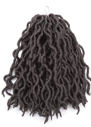 African Long Curly Hair 12inch Chemical Fiber Dirty Braid