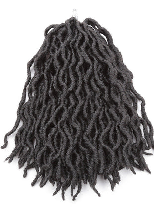 African Long Curly Hair 12inch Chemical Fiber Dirty Braid