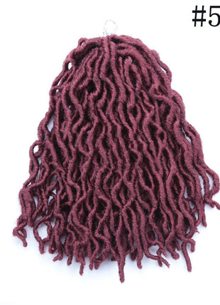 African Long Curly Hair 12inch Chemical Fiber Dirty Braid