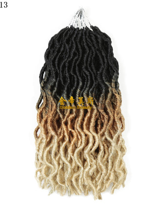 African Long Curly Hair 12inch Chemical Fiber Dirty Braid