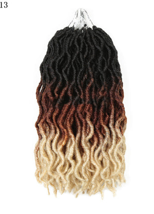 African Long Curly Hair 12inch Chemical Fiber Dirty Braid