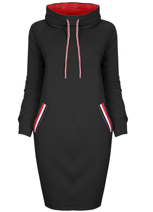 Ladies Winter Hooded Dresses Women Dress