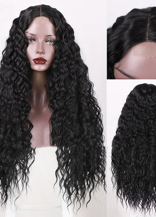 Wig Ladies Long Curly Hair African Small Curls