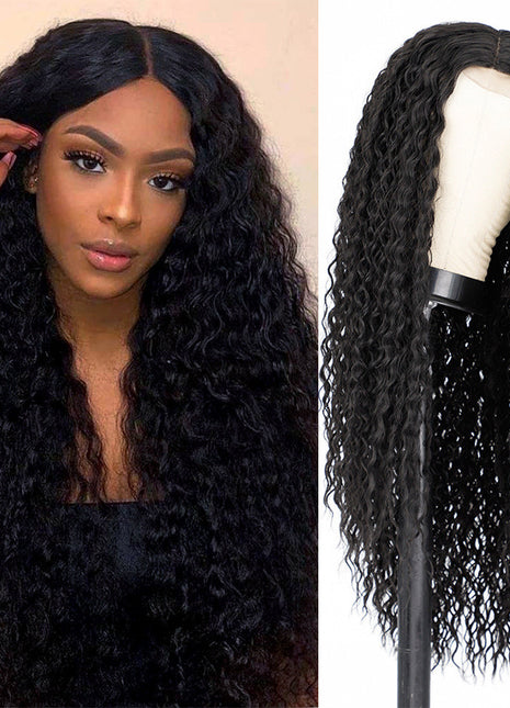 Wig Ladies Long Curly Hair African Small Curls