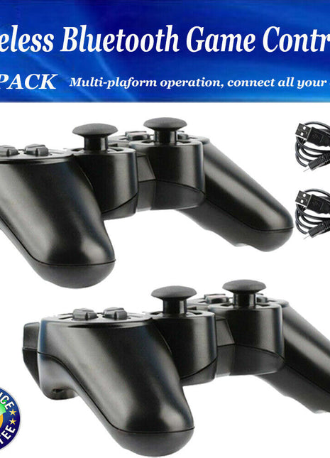 Lot de 2 manettes de jeu vidéo sans fil Bluetooth pour PS3 Playstation 3