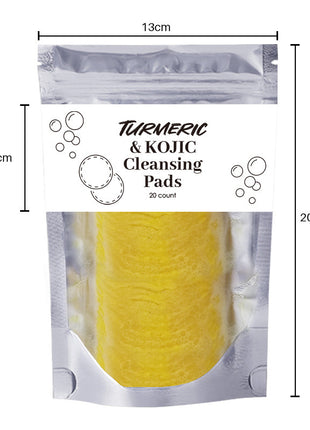 Turmeric Exfoliating Cleansing Pads Compressed Facial Sponges Skin Care Tools For Face Clogged Pores Excess Oil Cleansing