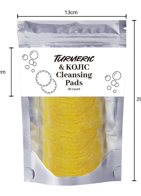 Tampons nettoyants exfoliants au curcuma Éponges faciales compressées Outils de soins de la peau pour le visage Pores obstrués Nettoyage de l'excès de sébum