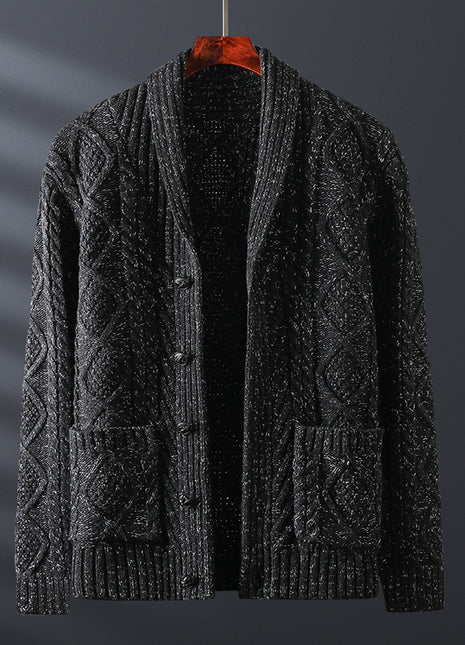 Men's Solid Color Trendy Sweater Knitted Coat