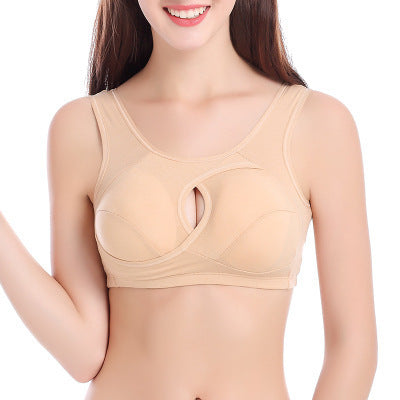 Soutien-gorge grande taille pour femme, sous-vêtements en coton résistant aux tremblements de terre, hauts de nuit sans boucles, lingerie sans armature avec rembourrage amovible