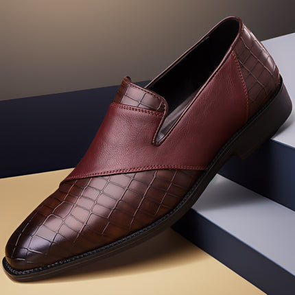 Chaussures d'affaires britanniques en cuir pour hommes de grande taille