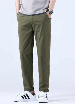 Slim Fit Straight Trend Men's Stretch Trousers