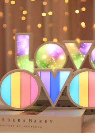 Valentines Day Decor LED LOVE Light Valentines Day Gift For Girlfriend Bithday Wedding Party Decoration Romantic Wedding Decor