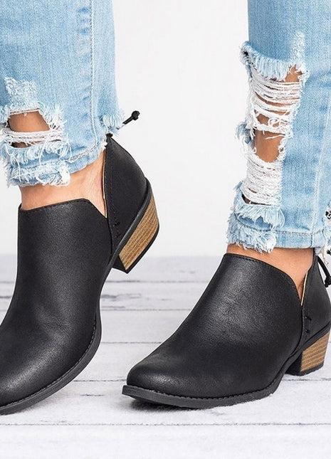 Autumn Women Shoes Retro High Heel Ankle Boots