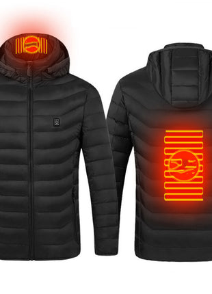 New Heated Jacket Coat USB Electric Jacket Cotton Coat Heater Thermal Clothing Heating Vest Men's Clothes Winter