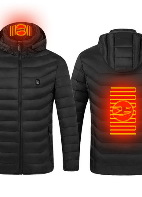 New Heated Jacket Coat USB Electric Jacket Cotton Coat Heater Thermal Clothing Heating Vest Men's Clothes Winter