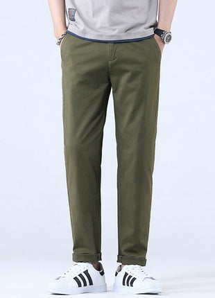 Slim Fit Straight Trend Men's Stretch Trousers