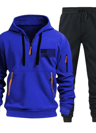 Autumn And Winter Sweater Hoodie Zipper Multi-pocket Pullover Sports Casual Suit