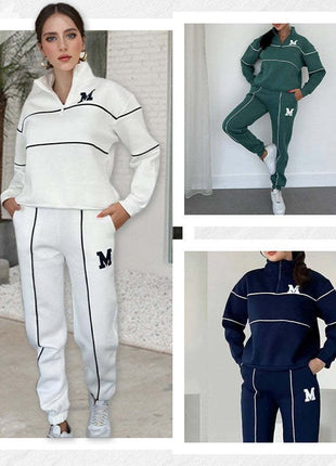 Womens 2 Piece Outfits Lounge Hoodless Pullover Sweatshirt Sweatsuit Sets Sweatshirt Baggy Fashion Sweatpants With Pockets