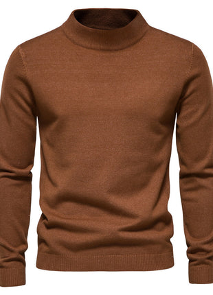 Mid-collar Slim Fit Men's Sweater Men's Multi-color