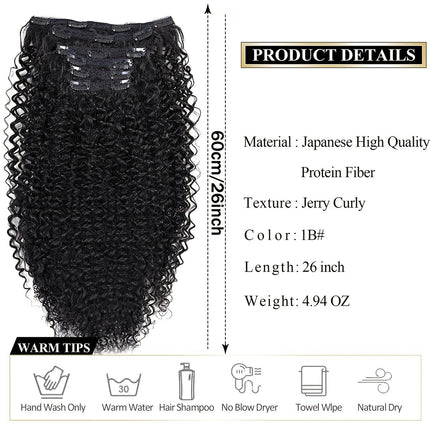 Extension de cheveux synthétiques de type bigoudi, perruque complète pour femme, cheveux noirs et bruns