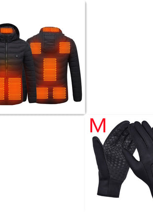 New Heated Jacket Coat USB Electric Jacket Cotton Coat Heater Thermal Clothing Heating Vest Men's Clothes Winter