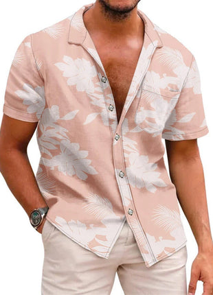 Men's Summer Hawaiian Printed Short Sleeved Shirt