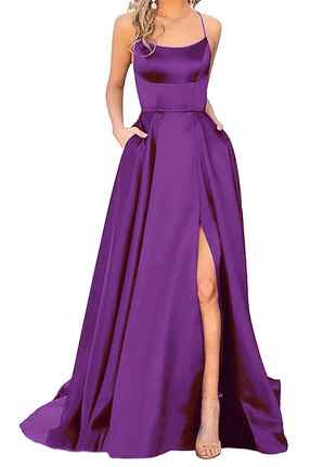 Solid Color Long Slimming And Shoulder Hollow Girlfriends Fashion Bridesmaid Party Dress