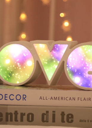 Valentines Day Decor LED LOVE Light Valentines Day Gift For Girlfriend Bithday Wedding Party Decoration Romantic Wedding Decor