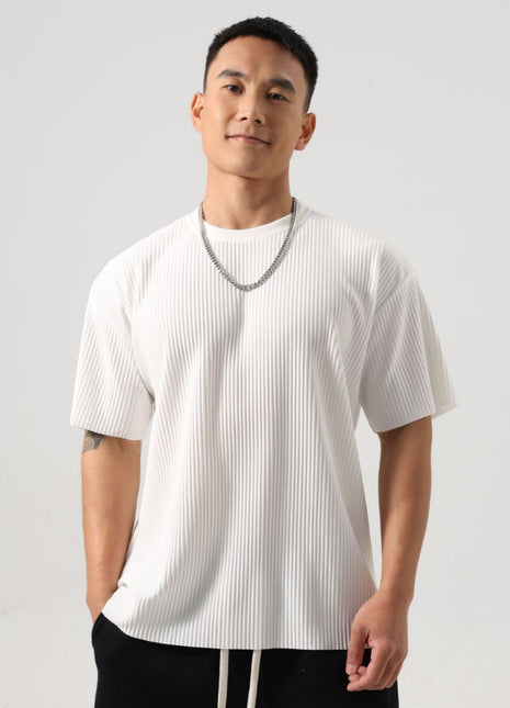 Men's Loose Striped Outdoor Fitness Casual Top