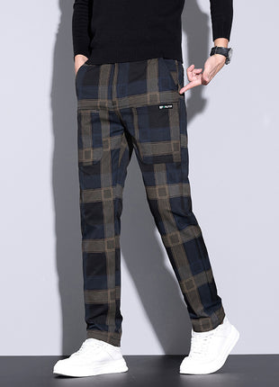 Men's Plaid Casual Pants All-matching