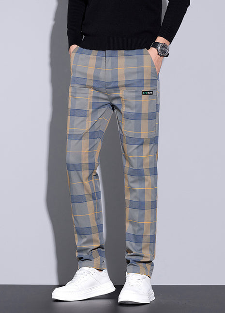 Men's Plaid Casual Pants All-matching